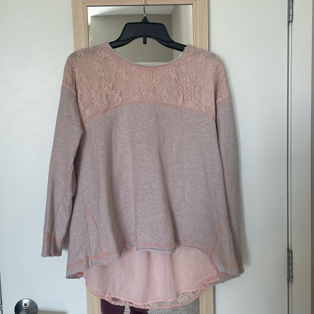 Sundance M shirt with split back and mixed media